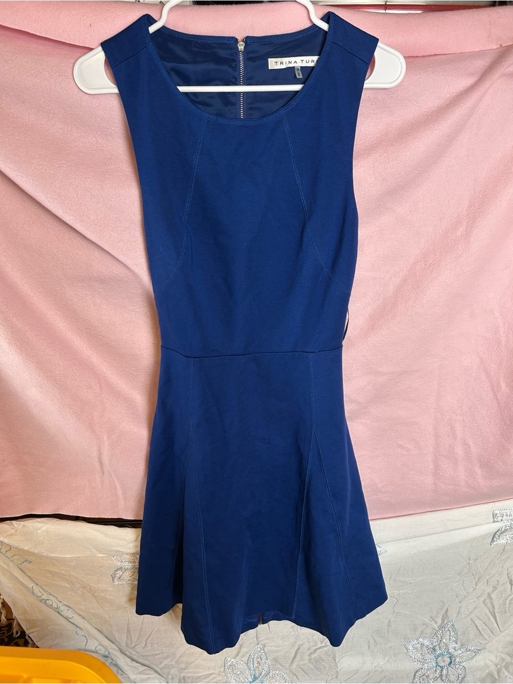 Trina Turk Cobalt Blue Sleeveless A-Line Mini Dress
